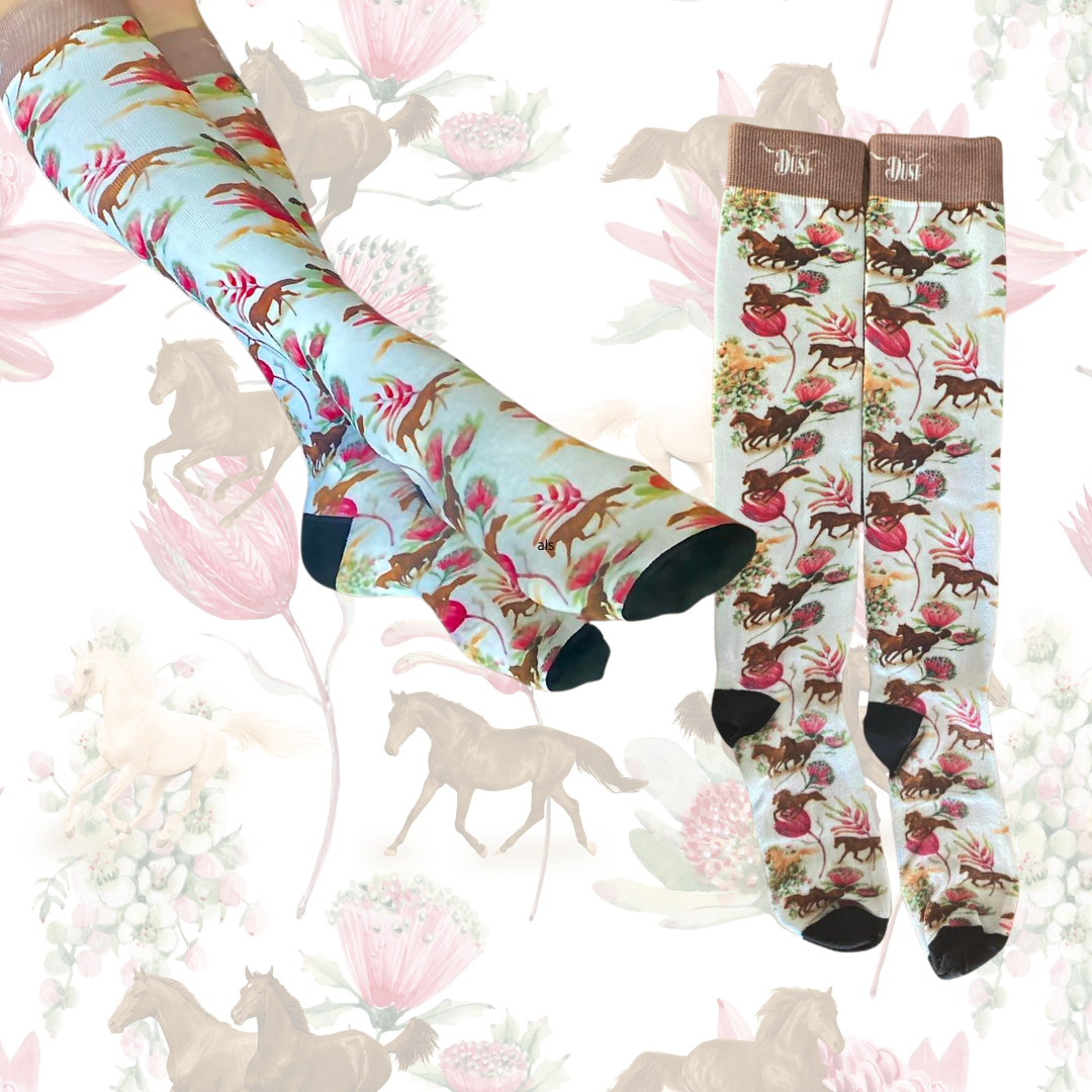 Long Riding Socks in Ponies & Native Designs.