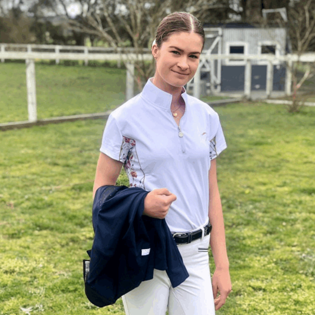 Equestrian Girls Short Sleeve Shirt 'Wildflower' - Pure Dust