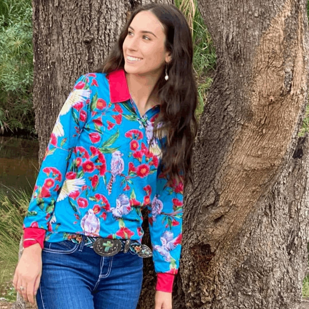 Ladies Fishing Shirts 'Native Blooms'