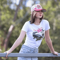 Ladies Tee 'UNTAMED' white Pure Dust