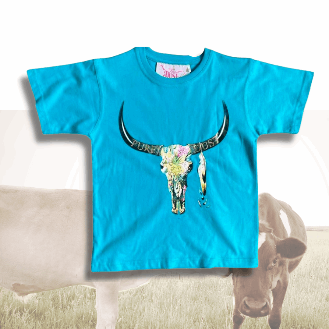 Kids Tee Shirts Cactus Skull Print